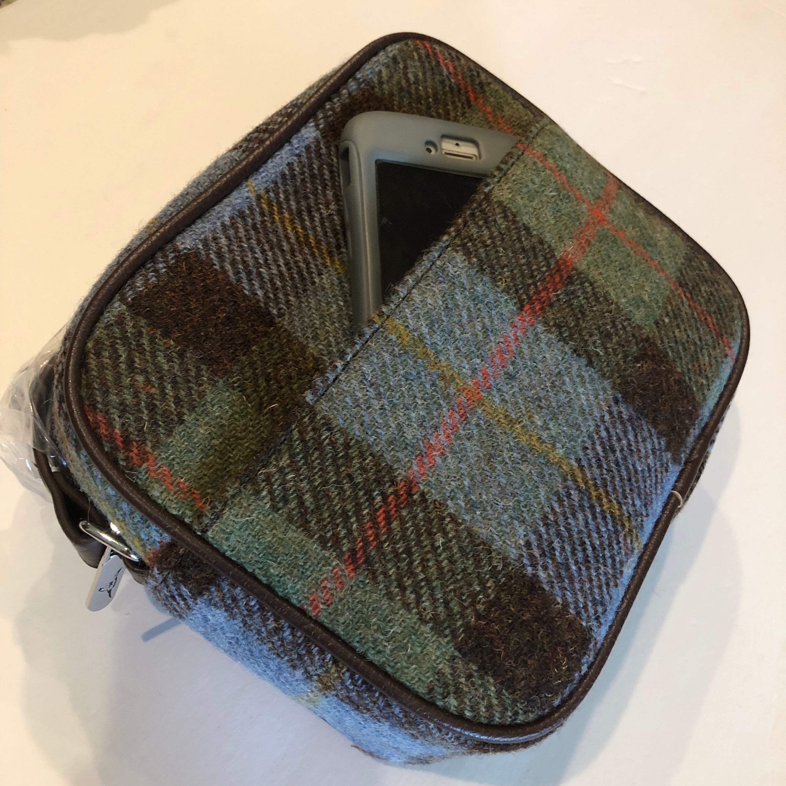 Harris Tweed Small Crossbody Shoulder Purse Bag - Macleod Tartan Plaid