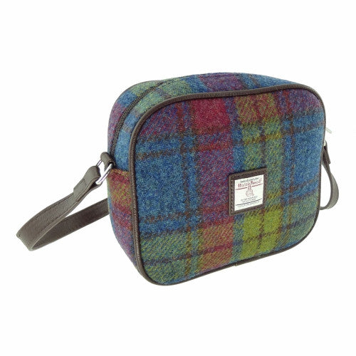 Harris Tweed Small Crossbody Shoulder Purse Bag - Multicolor Plaid