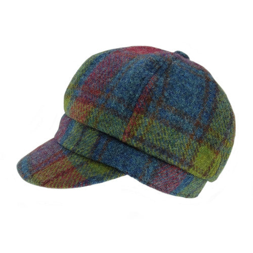Harris Tweed Ladies Hat - Multi Color Plaid