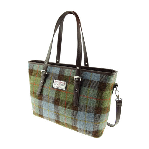 Harris Tweed Large Tote Purse Bag - Macleod Tartan Plaid