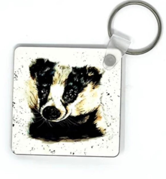 Handmade Badger Keychain - Cedric