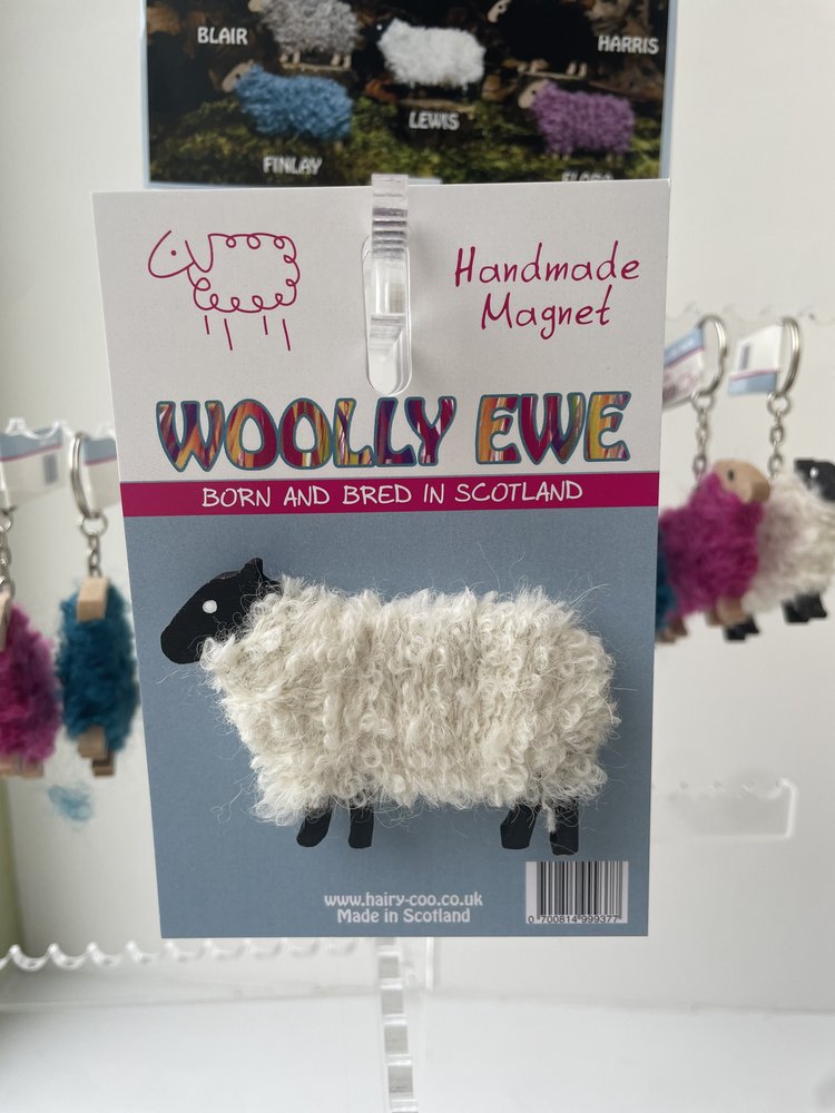 Handmade Woolly Ewe Sheep Fridge Magnet