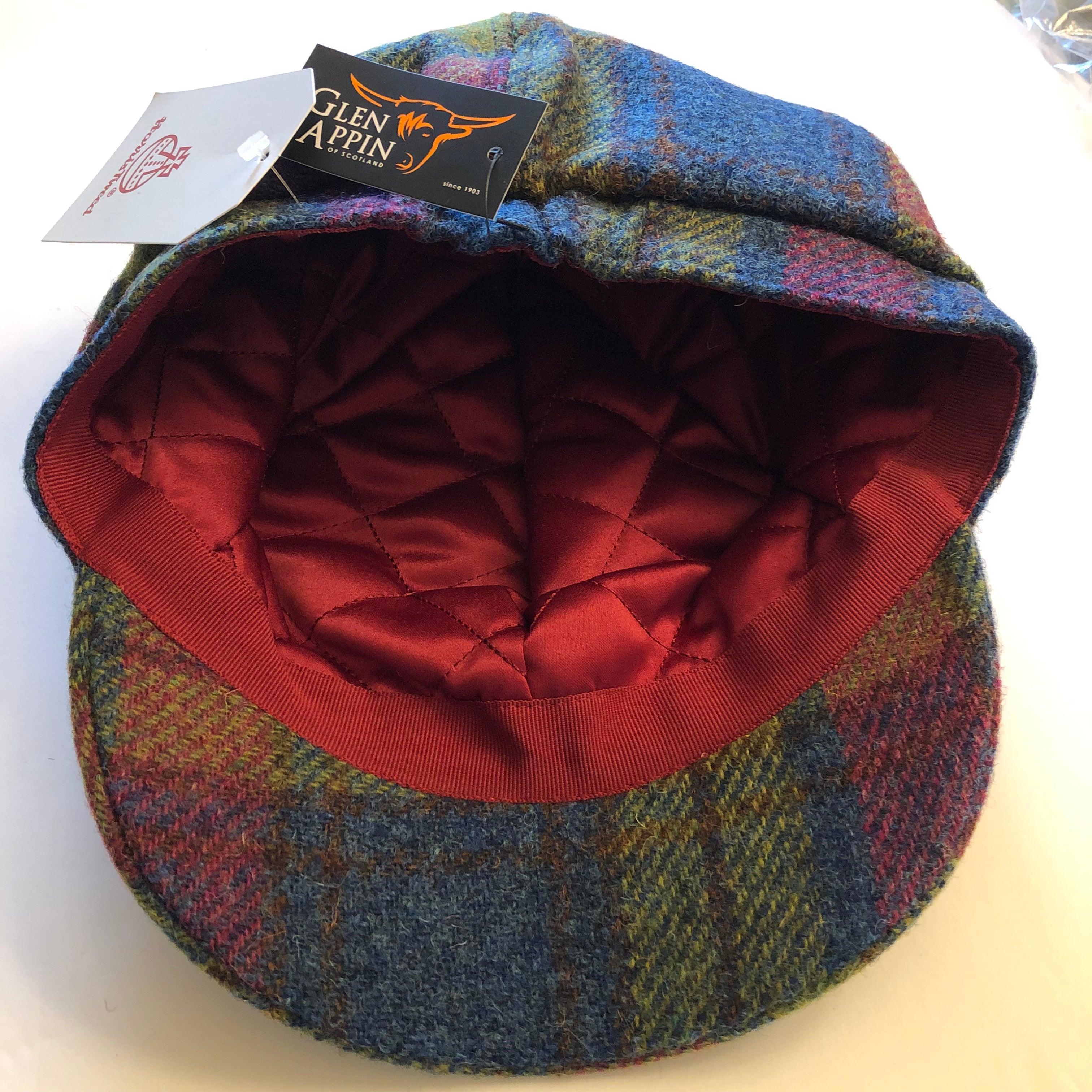 Harris Tweed Ladies Hat - Multi Color Plaid