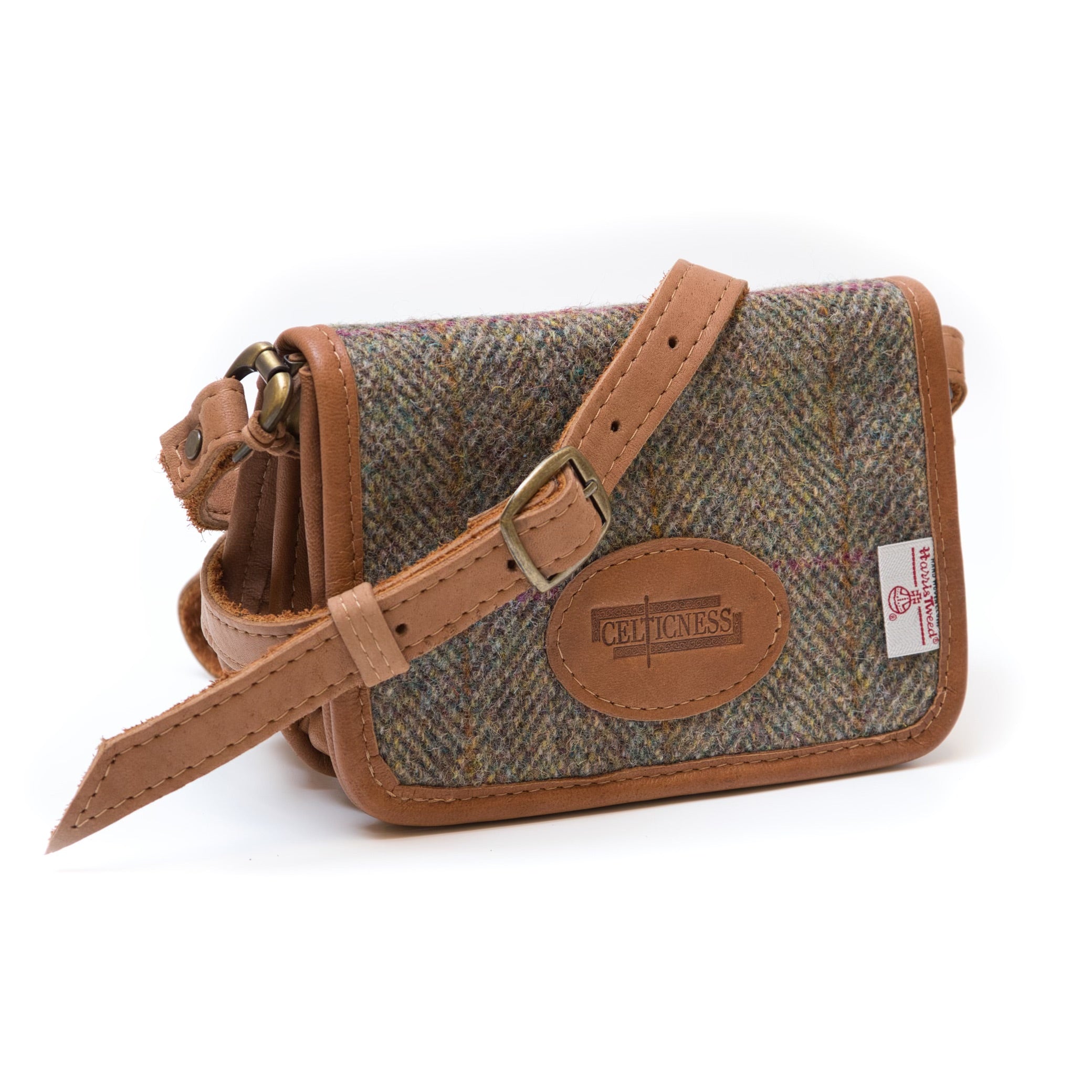 Harris Tweed and Leather Purse 100% Handmade in Scotland