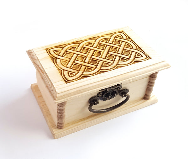 Small Latched Wooden Box - Various Celtic Designs