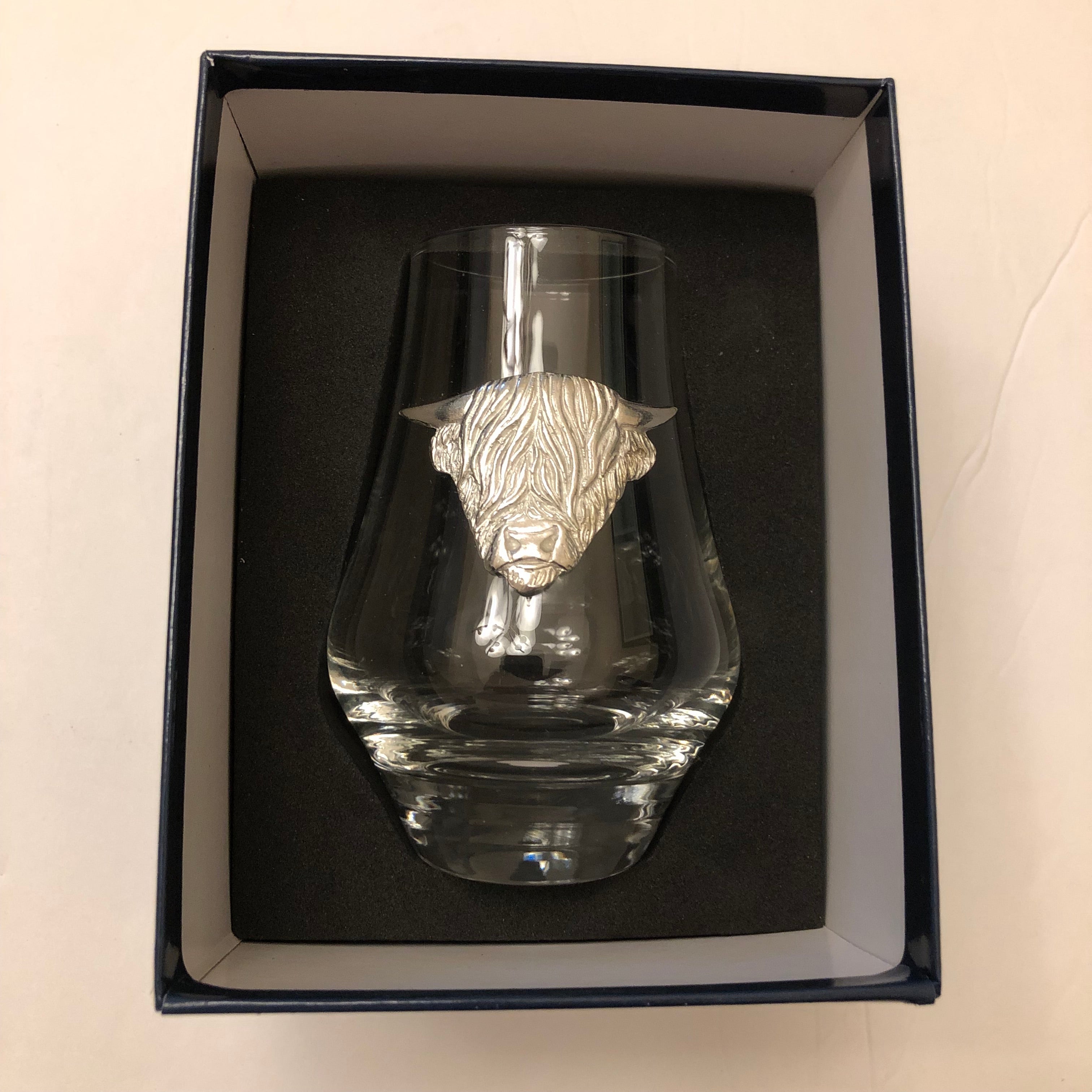 Handmade Pewter Tasting Glass - Scottish Highland Cow