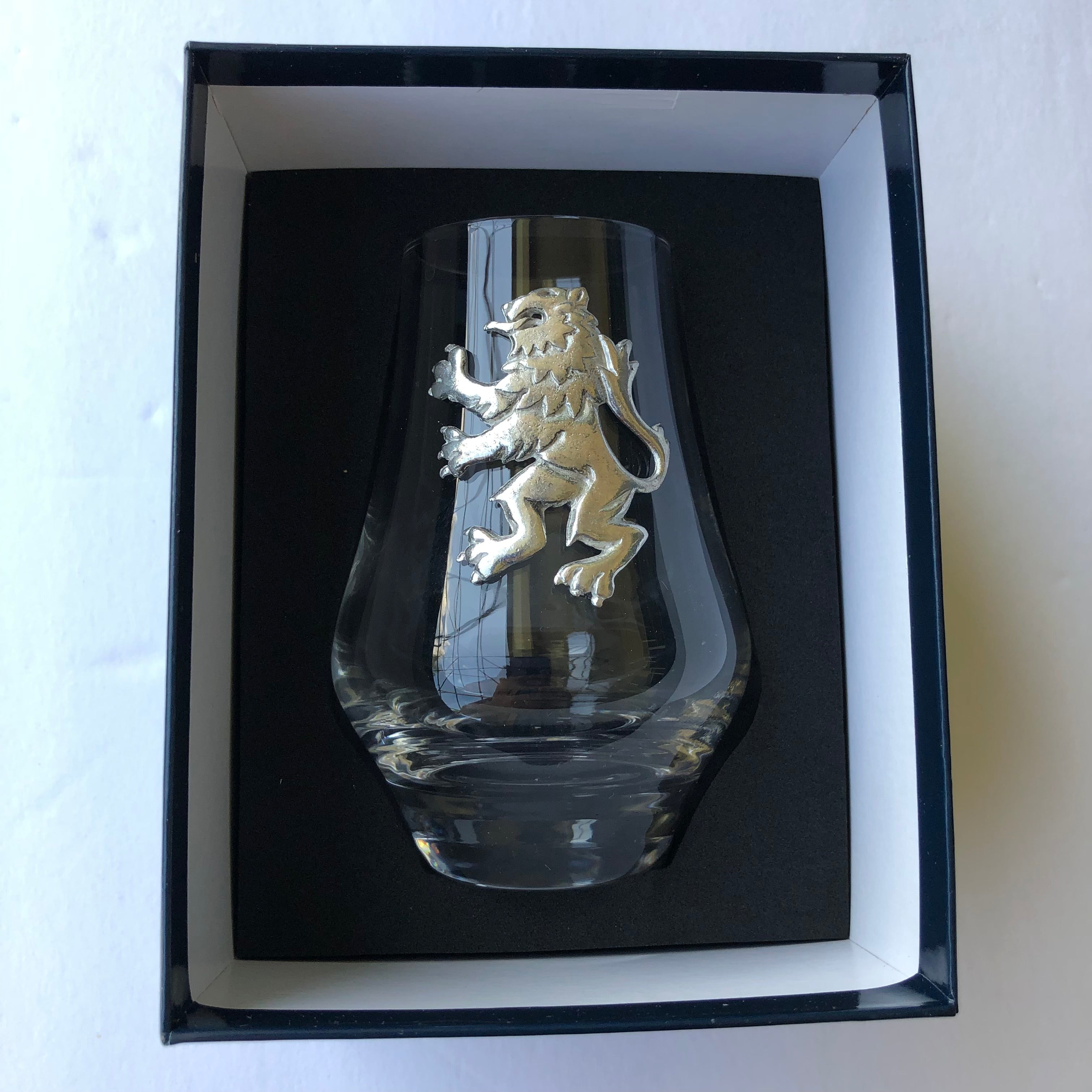 Handmade Pewter Tasting Glass - Lion Rampant
