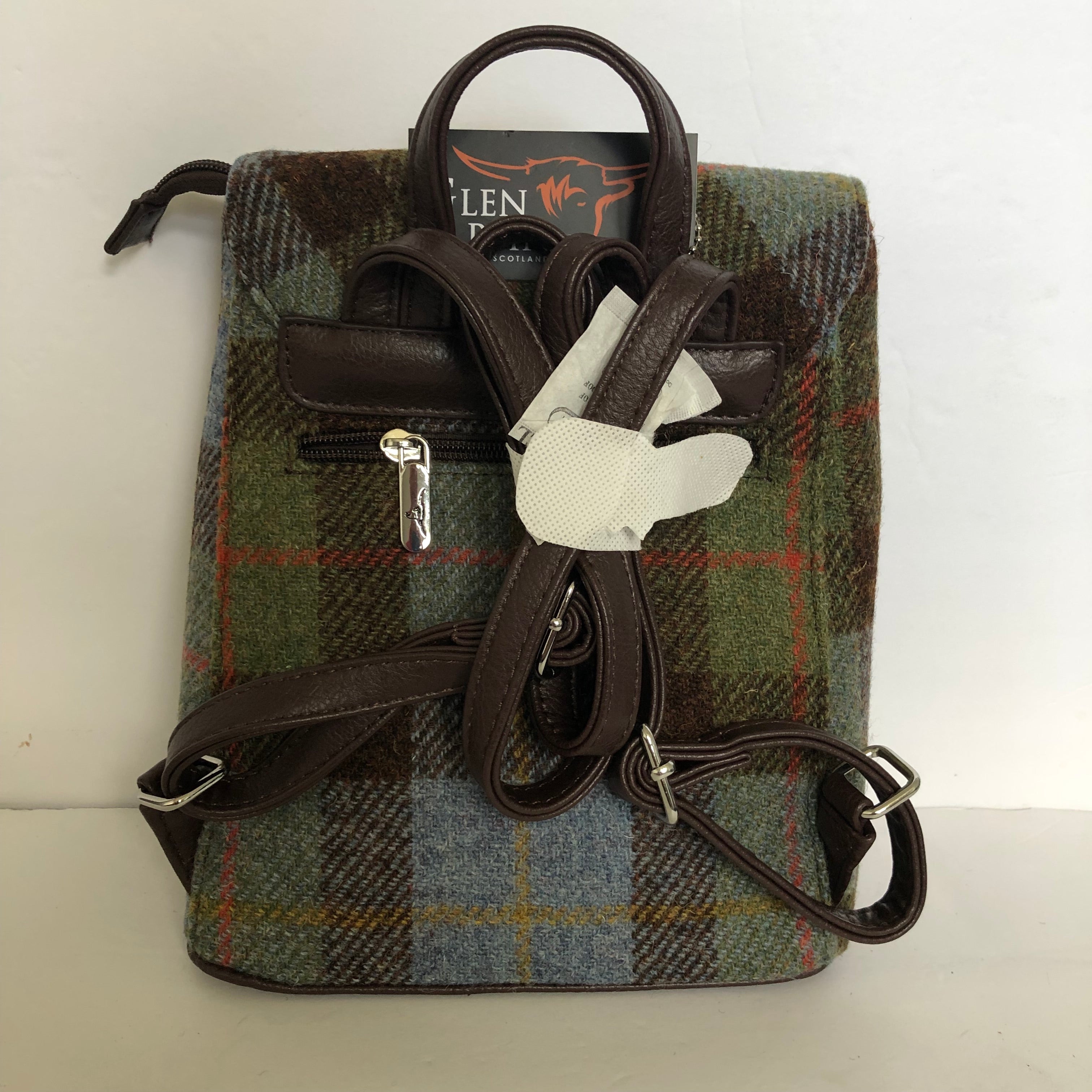 Harris Tweed Plaid Backpack - Macleod Tartan
